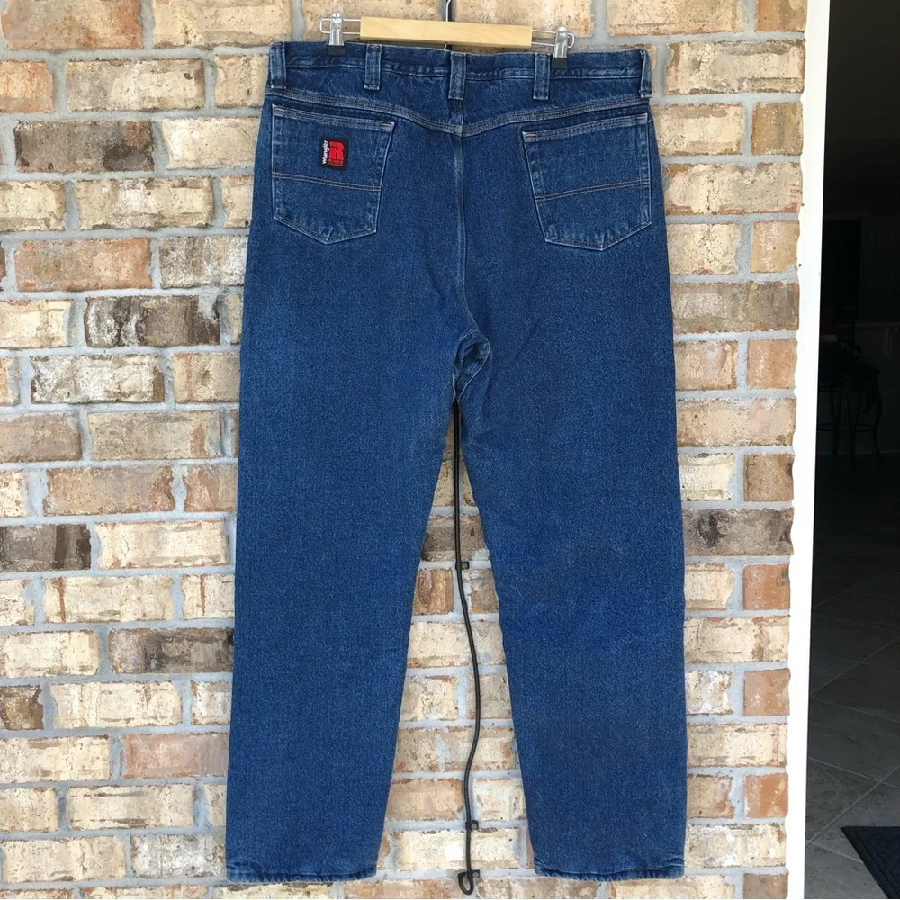Wrangler Riggs Cotton Workwear Men's Fleece Lined Relaxed Fit Blue WinterJean 40